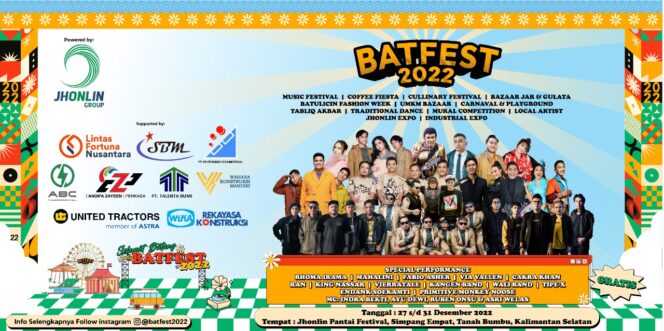 
 Batfest 2022 Digelar Akhir Tahun, Festival Terbesar Indonesia Timur Hadirkan Ustad Das’ad Latif, Soneta hingga Via Vallen